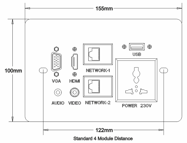 Wall / Face Plate FP11J & FP11S - Dimention Drawing Wall / Face Plate FP11J & FP11S - Dimention Drawing