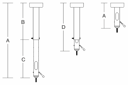 Projector Deluxe Wall Mount Kit - Dimention Drawing